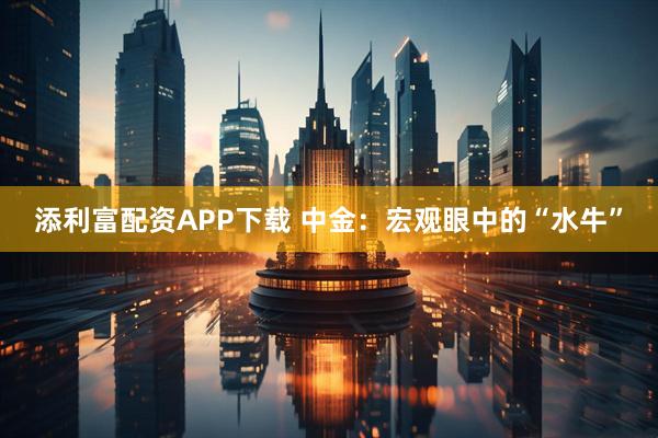 添利富配资APP下载 中金：宏观眼中的“水牛”
